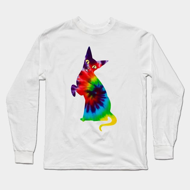 tie dye sphynx cat, Lovers Cats Sphynx Long Sleeve T-Shirt by STOREYD